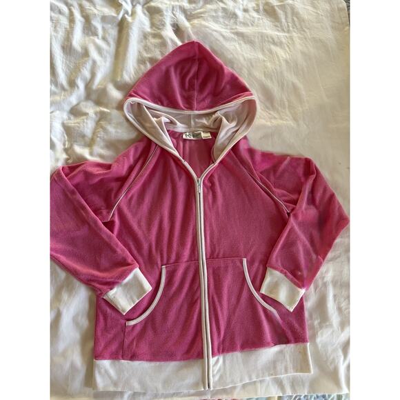 Kim Rogers Women's Small Pink long sleeved hoodie with pockets - Picture 3 of 12